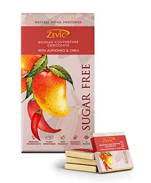 Zevic Belgian Couverture Chocolate with Alphonso and Chilli -  96 gm