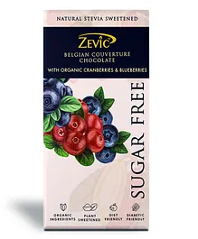 Zevic Belgian Couverture Chocolate with Organic Cranberries & Blueberries - 90 gm