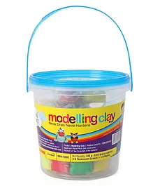Kores Modelling Clay Bucket With Moulding Shapes - 225 gm