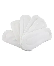Longlife Baby Diaper Insert Pad Pack of 6 - White