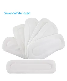 Longlife Baby Diaper Insert Pad Pack of 7 - White