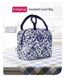 Babyhug Insulated Lunch Bag with Floral Print - Blue