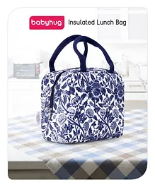 Babyhug Insulated Lunch Bag with Floral Print - Blue