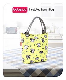 Babyhug Insulated Lunch Bag With Koala Print - Yellow