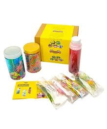 Awesome Place 3 In 1 Acitivity Box Glitter Calming Orbeez Crush & Ocean Themed Sensory Jars - Multicolour