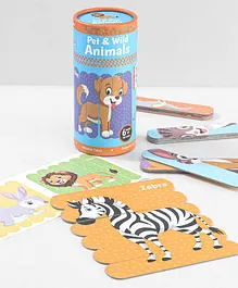 Babyhug  Pet & Wild Animals Stick Puzzle Pack of 6 - 6 Pieces Each
