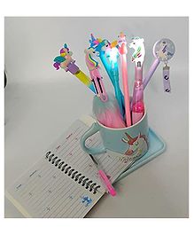 Tera13  1 Small dairy with 7 pens for kids - Multicolour (Pack of 8 )