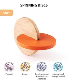 Intellibaby Wooden Spinning Discs Level 2 - Orange