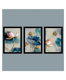 WENS Framed Floral Art Painting Pack of 3 - Multicolor