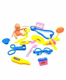 Emob Medical Equipment Doctor Play Set Toy 12 Pieces - Multicolor