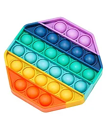 VGRASSP Hexagon Shape Pop Bubble Stress Relieving Silicone Pop It Fidget Toy (Colour May Vary)