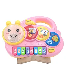 VGRASSP Caterpiller Drum Piano Musical Toy - Multicolor