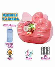 COMERCIO Camera Shape Bubble Machine with Bubble Solution - Pink