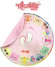 The Riwaaz Born Babies Footprint Mat - Pink