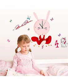 EZ Life DIY Bunny Rabbit Clock Set - Pink
