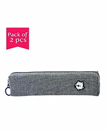 Enwraps Pencil Case Bear Patch Pack of 2 - Grey Brown