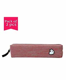 Enwraps Pencil Case Bunny Patch Pack of 2 - Red