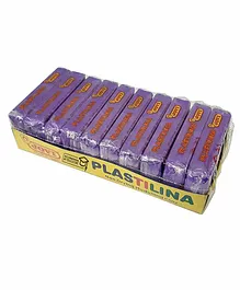 JOVI Plastilina Non Drying Modelling Clay Pack Of 10 Bars Purple - 50 gm each