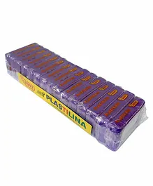 JOVI Plastilina Non Drying Modelling Clay Pack Of 15 Bars Purple - 50 gm each
