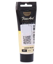Fevicryl Fine Art Artists Water Based Acrylic Colour Tube for Painting Lemon Yellow - 40 ml