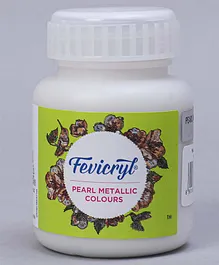 Fevicryl Acrylic Color Pearl Metallic Silver - 100 ml