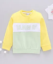 Bloom Up Full Sleeves Sweatshirt Striped - Lemon