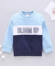 Bloom Up Full Sleeves Sweatshirt Striped - Navy