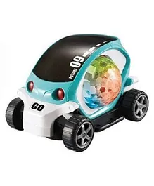SANJARY Non Rechargeable Battery Musical Stunt Car Rotate 360° with Flashing Lights and Music - Black Green
