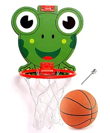 Sarvda Frog Theme Basketball Game PlaySet with Adjustable Wall Mounted Hanging Board & Hoop - Multicolour