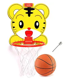 Sarvda Lion Theme Basketball Game PlaySet with Adjustable Wall Mounted Hanging Board & Hoop - Multicolour