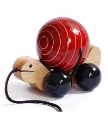 Fairkraft Creations Tuttu Turtle Pull Along Toy - Red