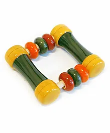 Fairkraft Creations Wooden Kit Kit Rattle - Multicolour