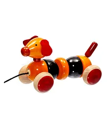 Fairkraft Creations Borrow Dog Pull Along Toy - Multicolour