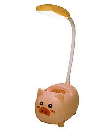 Asera PIggy Shape Rechargeable Multifunctional 3 in 1 Led Table Lamp - Beige