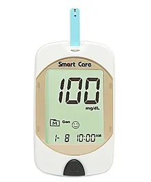 Smart Care Blood Glucose Monitor with Free Strips - White