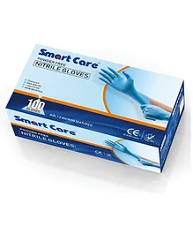 Smart Care Nitrile Large Size Gloves - 100 Pieces 