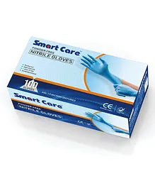 Smart Care Nitrile Medium Size Gloves - 100 Pieces 