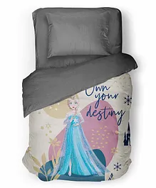 Disney Frozen Single Bed Cotton Comforter - Cream