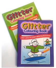 Glitter Colouring Book Pack of 2 - English