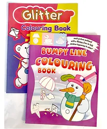 Bumpy & Glitter Colouring Book Pack of 2 - English