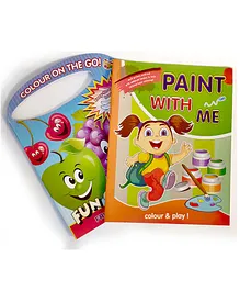 Paint With Me And Fun Colour Book Pack of 2 - English