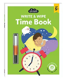 Junior Explorers Write and Wipe Time Book - English