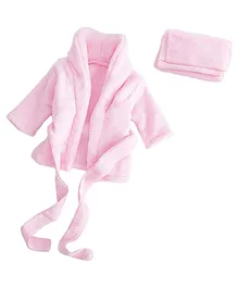 MOMISY Bathrobe and Towel Set - Pink