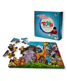 Toys Universe Wooden Jungle Theme Jigsaw Puzzle  - 24 Pieces