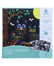 PepPlay Velvet Coloring Cards Wild Theme - Multicolor