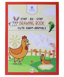 PepPlay Step by Step Drawing Book Cute Farm Animals - Multicolor