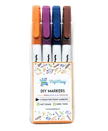 PepPlay DIY Markers  Earth Set Pack Of 4 - Multicolor
