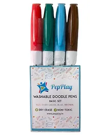 PepPlay DIY Markers Basic Set Pack Of 4 - Multicolor