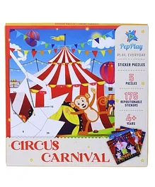 PepPlay Educational Sticker Puzzle Circus Carnival Multicolor - 175 Pieces 
