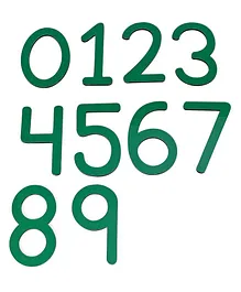 NerdNerdy Wooden Numbers With Number Flash Cards Learning Toy Large - Green 